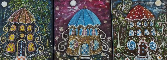 Tryptique "Trois maisons"