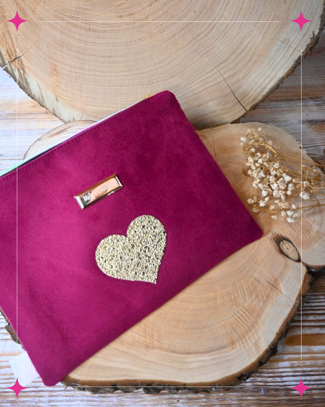 💖Trousse plate “Made with Love” – Chic, douce & symbolique💖