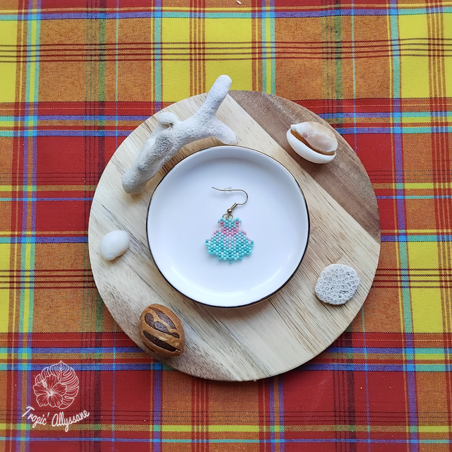 Coquille Rose et Turquoise