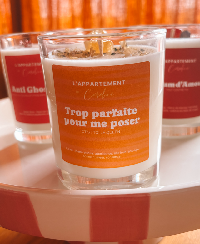 Bougie «  Trop parfaite pour me poser »