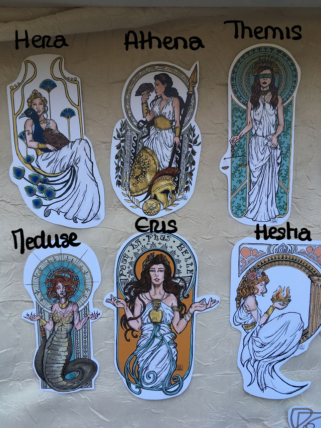 Stickers Déesses Art Nouveau