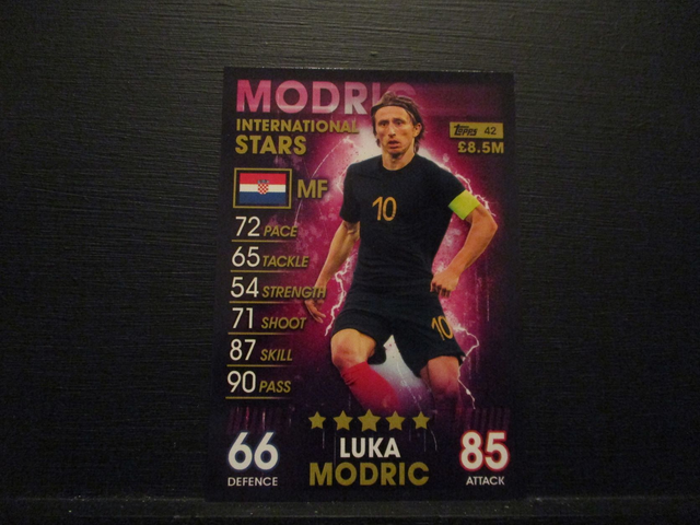 Luka Modric - International Stars Match Attax 101 Original Trading Card