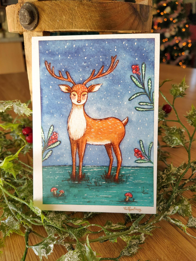 Carte "Biche", 10 x 15 cm