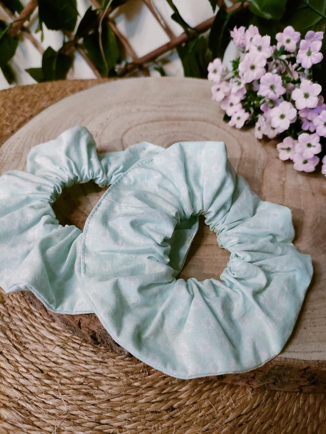 Maxi chouchou imprimé vert d'eau 