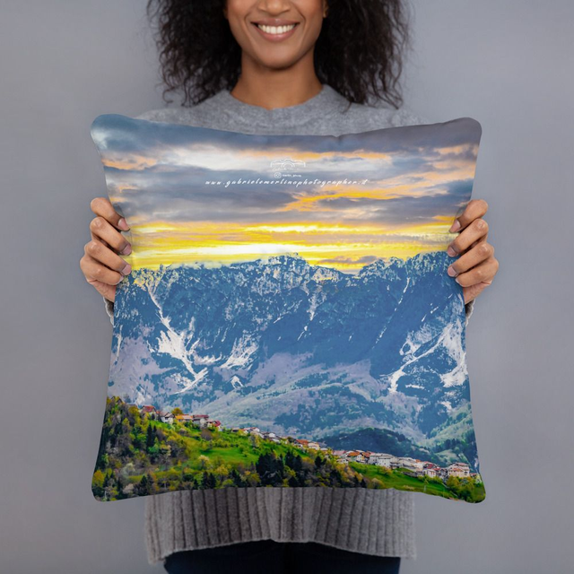  Cuscino sunset cloudy montain 