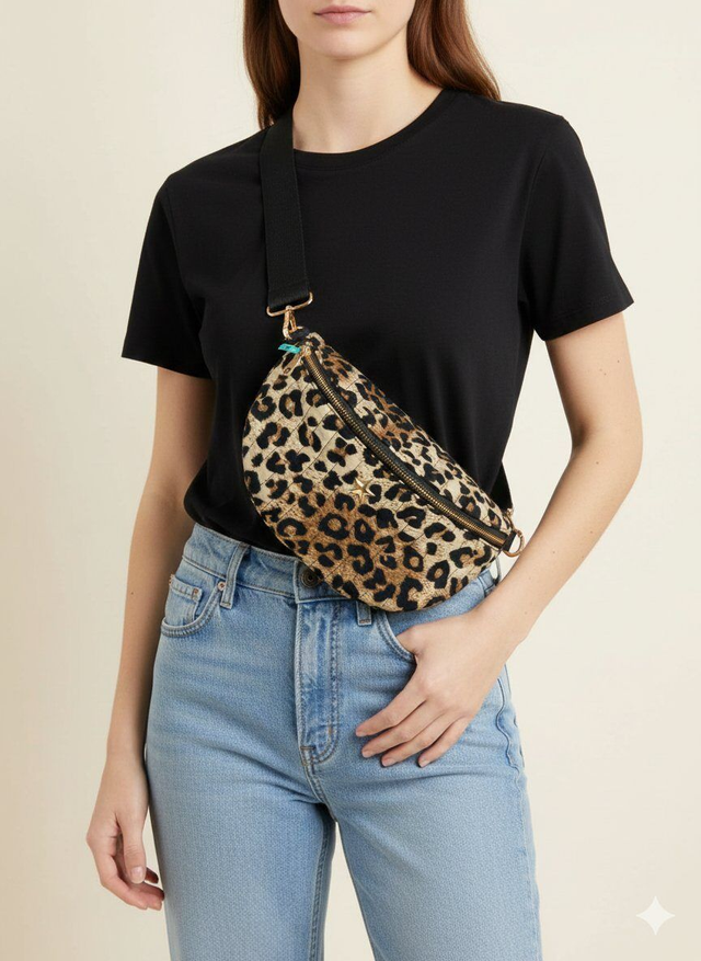 Sac banane imprimé léopard