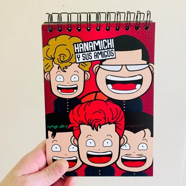 Croquera A5 hojas blancas  Slamdunk Hanamichi y sus amigos 