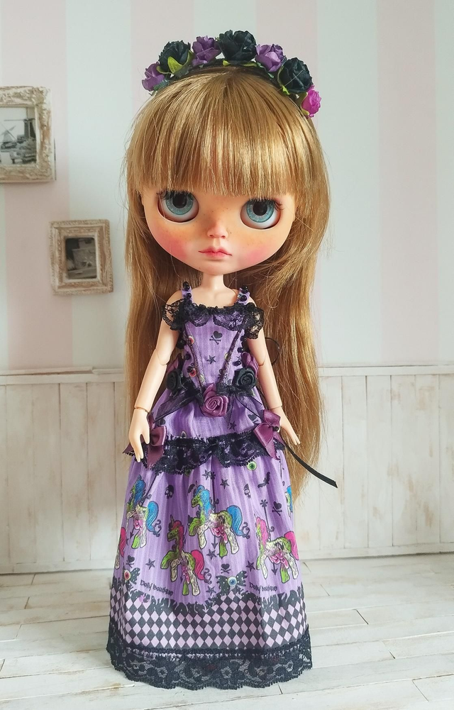 Zombie Unicorn corset dress for Pullip and Blythe