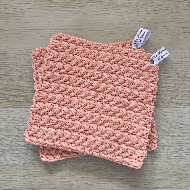 Lot de 2 Maniques fait main au crochet