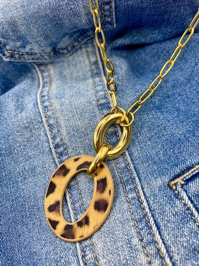 Collier Cercle Léopard 
