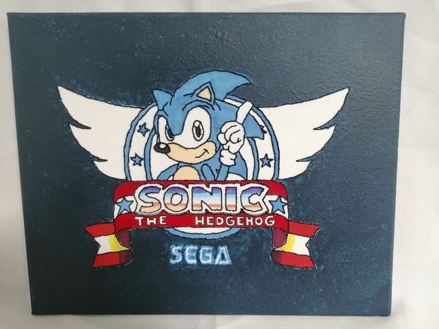 Toile brodée Sonic
