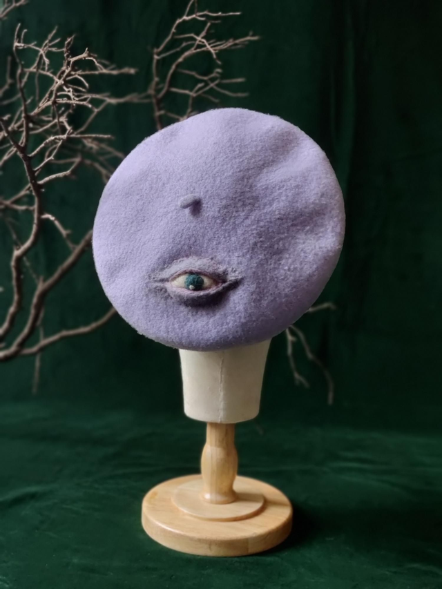 Seeing Eye // Upcycled Beret