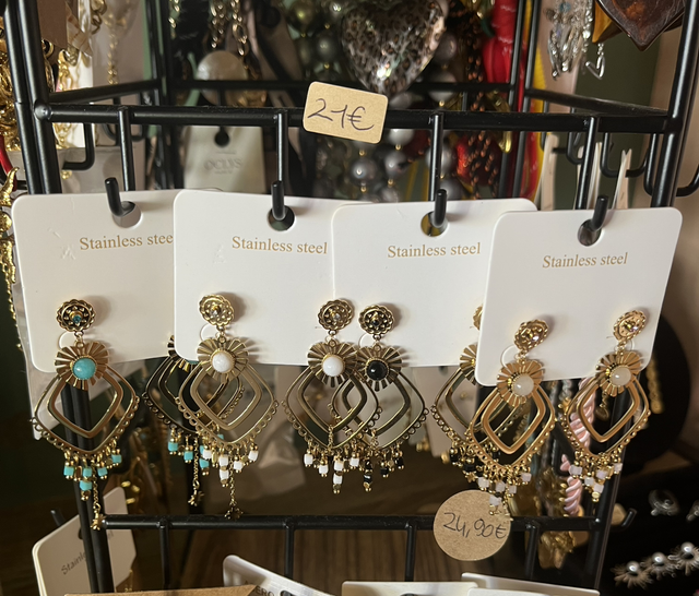 Boucles losange acier inoxydable 