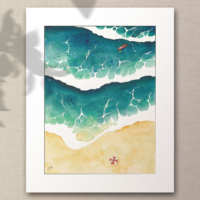 Affiche 40x50 - Bord de Mer - Émeraude