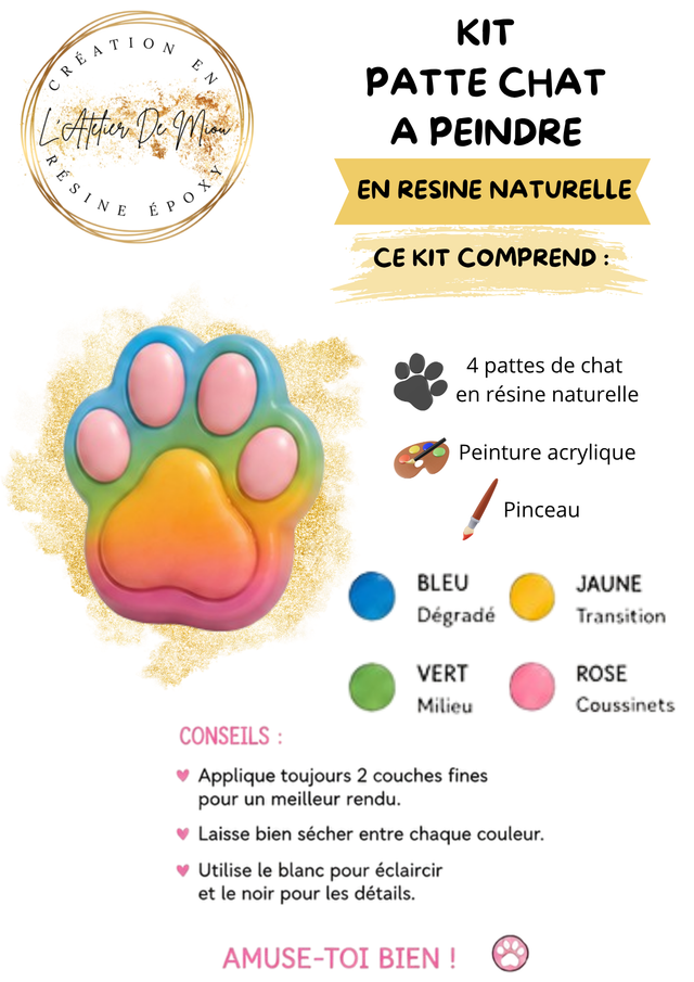 Kit de Peinture Pattes De Chat