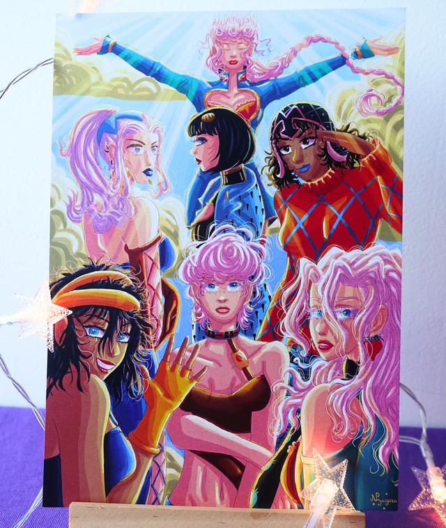 Team Bucciarati Girls !  Blue/Orange Ver.  (JJBA)