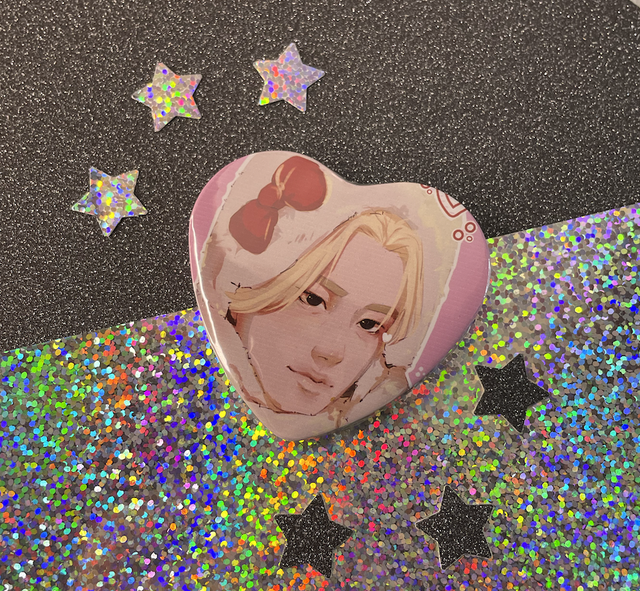 Theo P1Harmony Heart Button Pin