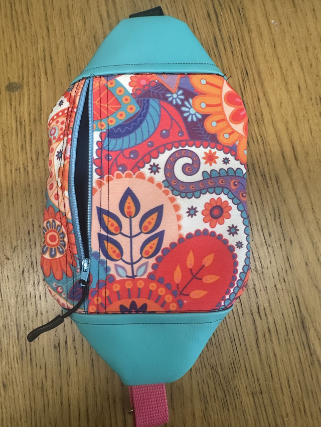 Crossbody Bag - Orange Paisley