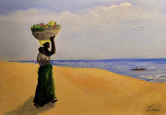 &quot;Un Dimanche à Bassam&quot; [Sunday at Bassam]  (Vendu/Sold)