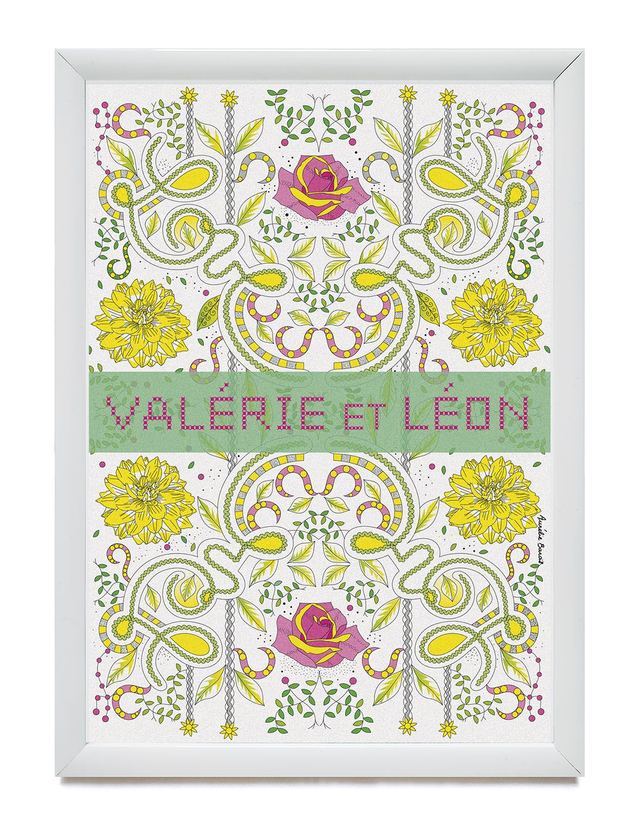 CENTRE DE TABLE 13 X 18 cm BOUQUET (CE-04-P) personnalisable