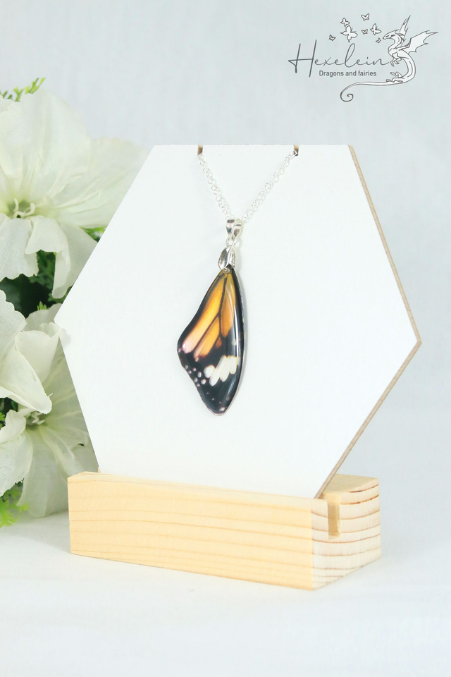 Autumn orange butterfly fairy wing earrings