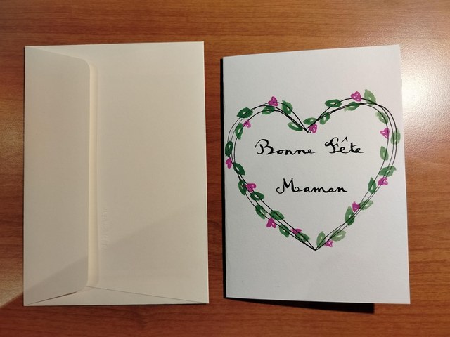 Carte de voeux, carte de fête des mères aquarelle 