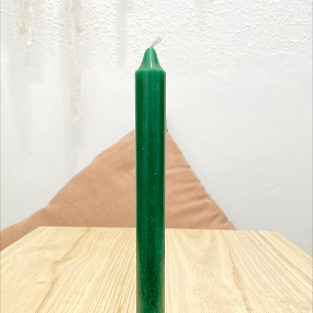 Vela verde oscuro candelabro