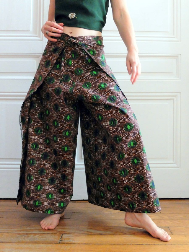 Pantalon portefeuille FOUTA | coton wax | imprimé BËT