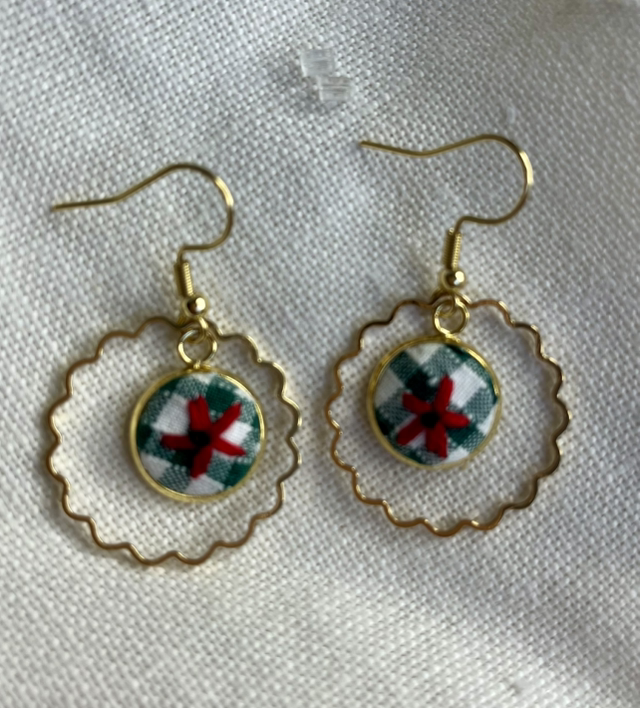 Boucles d’oreilles *Marya rouge/vichy