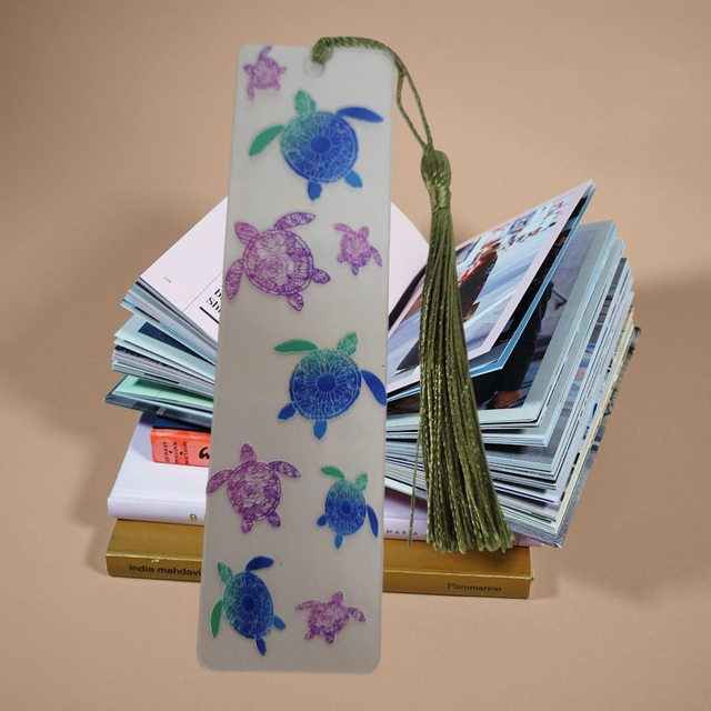 Marque page en plastique tortues 