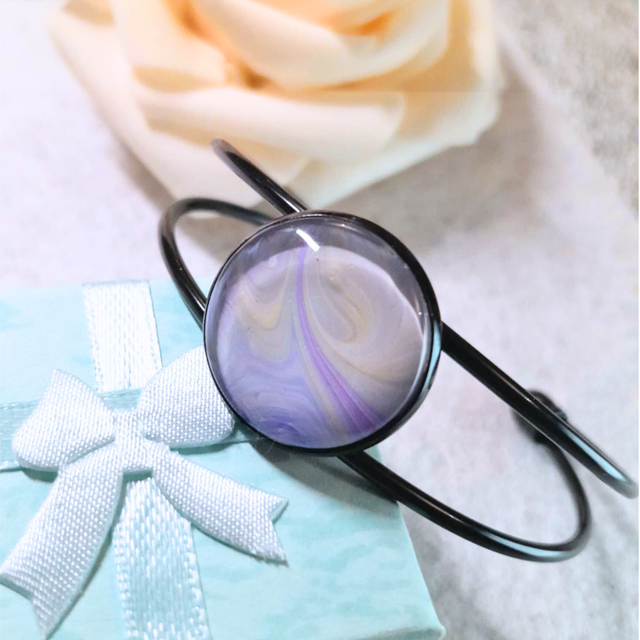 NIGHT GARDEN - Bracelet - Jonc noir 