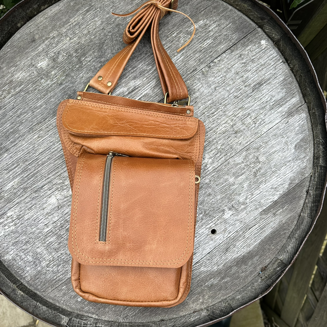Hand Crafted Utility Bag / Man Bag / Cross Body / Dog Walking Bag