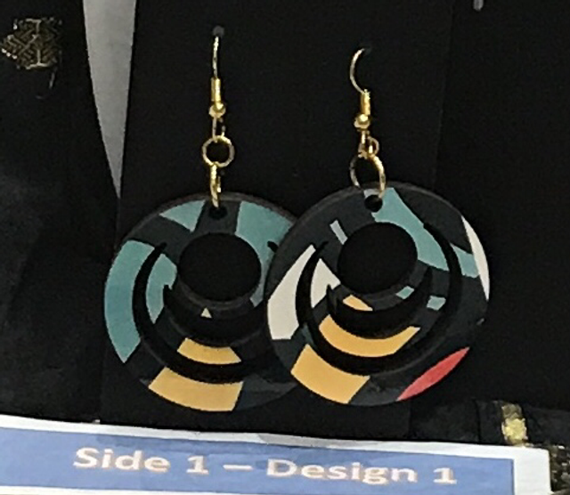 Two in One Mixed Colour Dangling Earrings- 2SD10