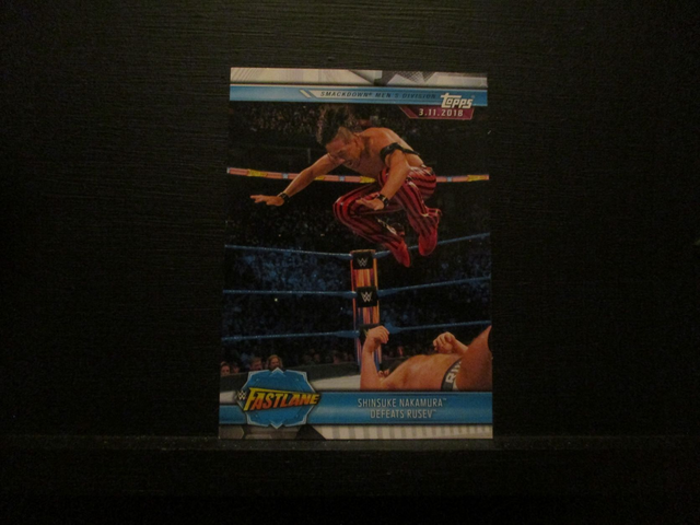 Shinsuke Nakamura Defeats Rusev - Champions Original Trading Card #98