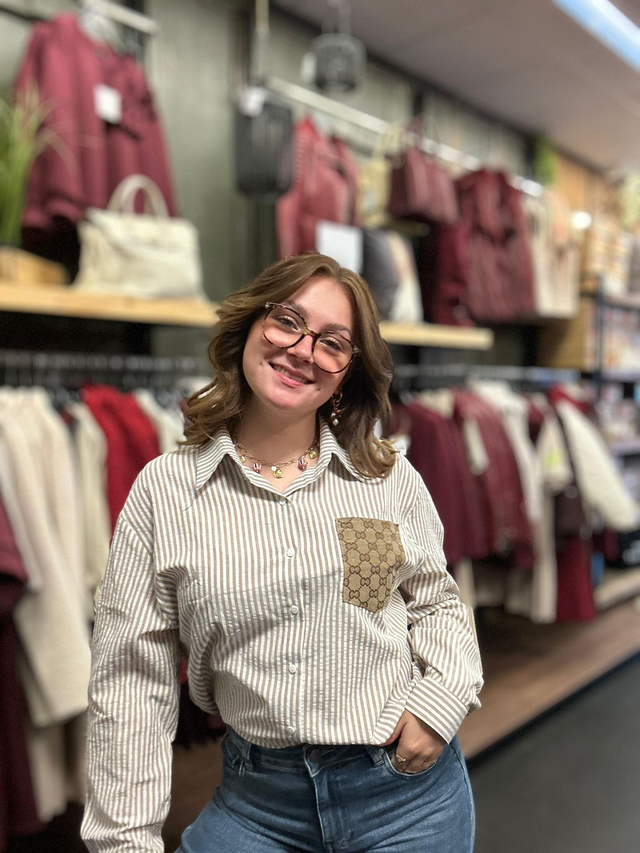 Blouse met borstzakje Gigi
