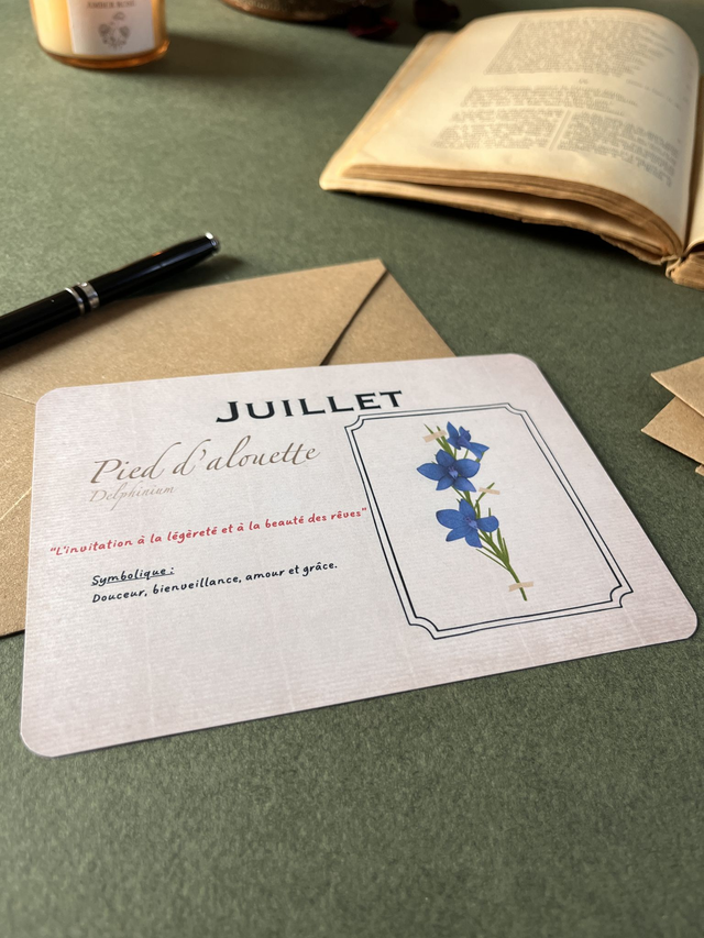 Carte 07. Juillet, le Pied d'alouette