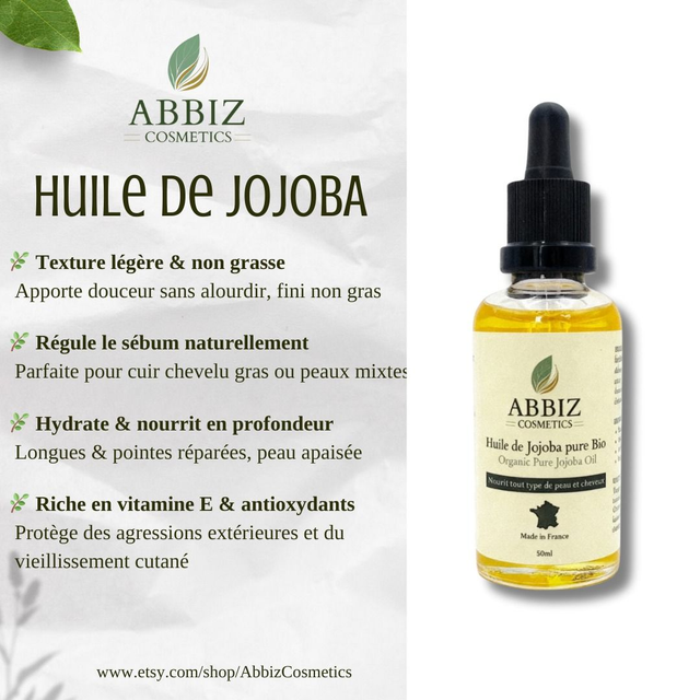 Huile de Jojoba Pure – L'Universelle Hydratante Visage, Corps & Cheveux