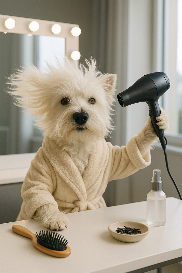 Westie Pampered Pooch Framed Canvas