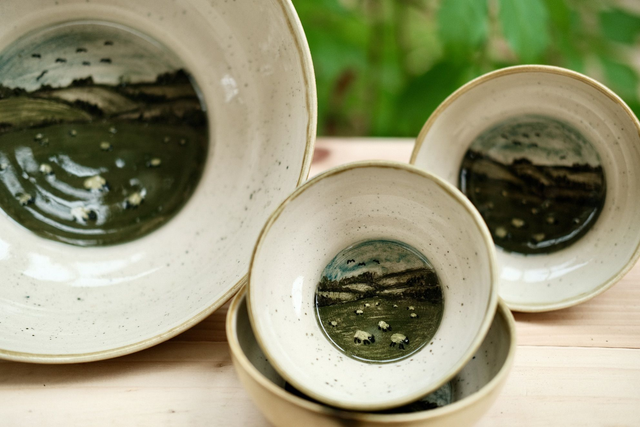 Sheep Landscape Bowls
