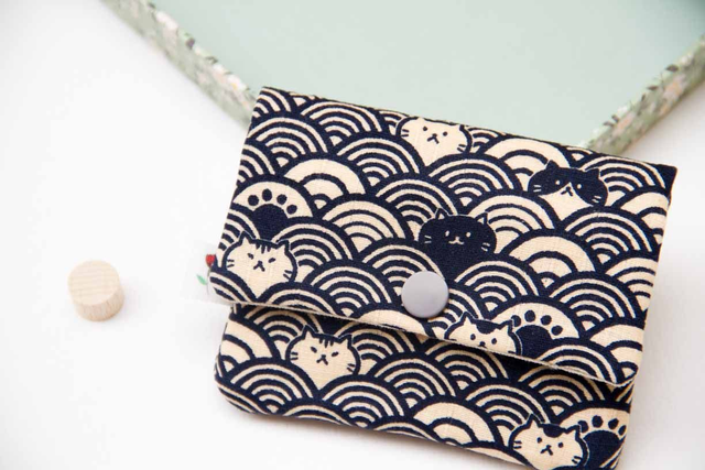 Monedero pequeño Adorable Cats Blue