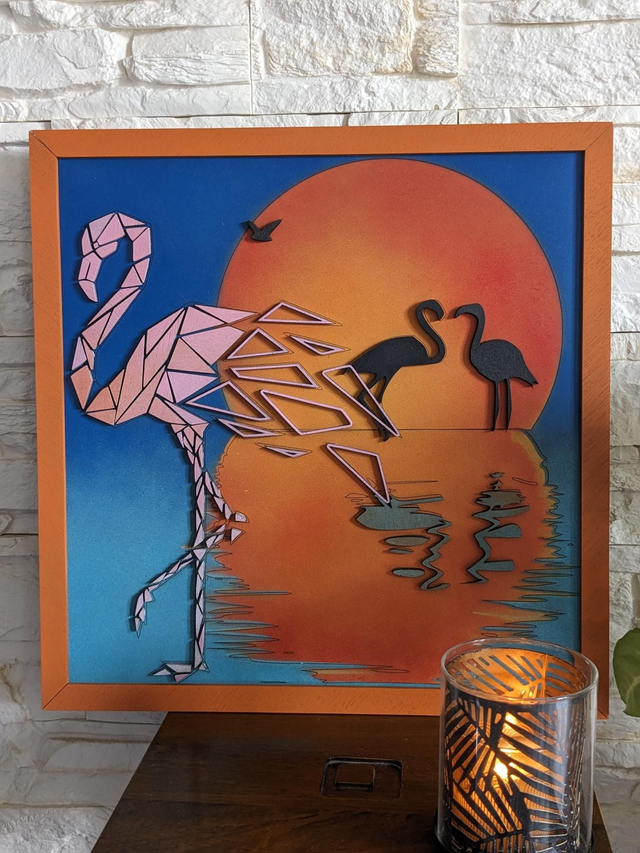 Les Flamants au Coucher du Soleil