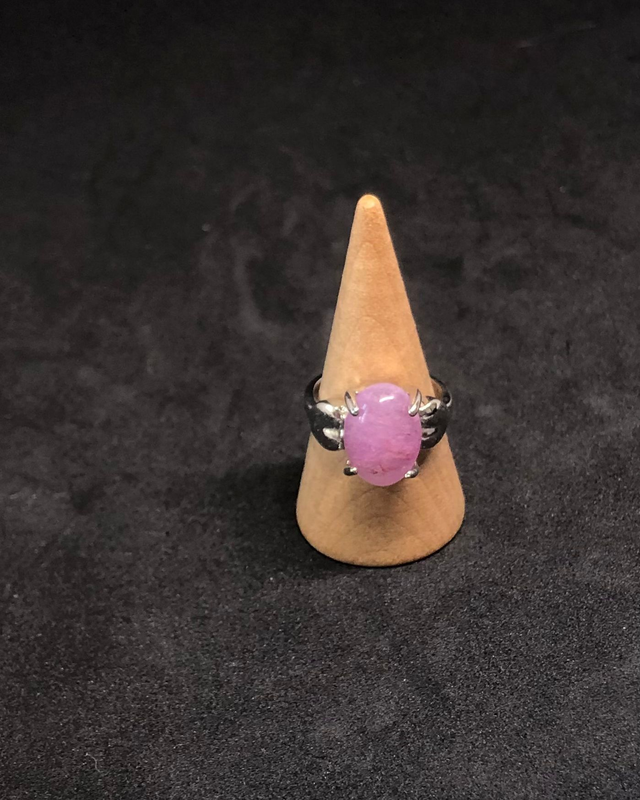 Bague métal et kunzunite