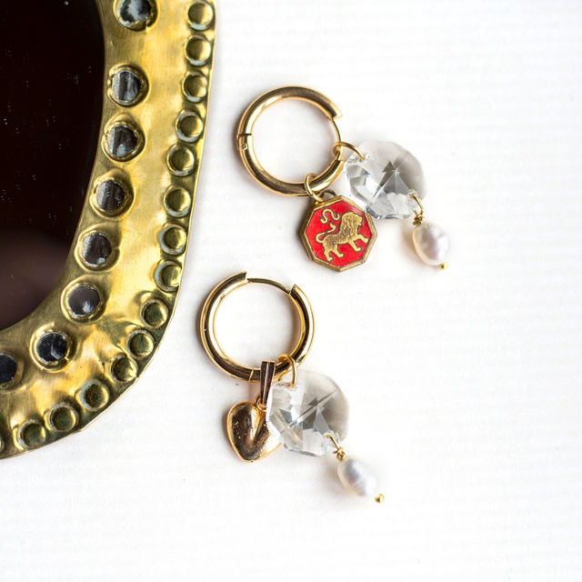 Boucles d&#039;oreilles Signe du Lion 