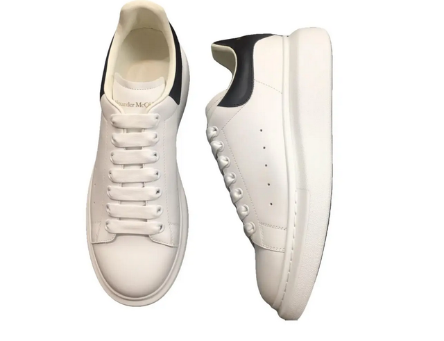 Alexander McQueen, leather white-black