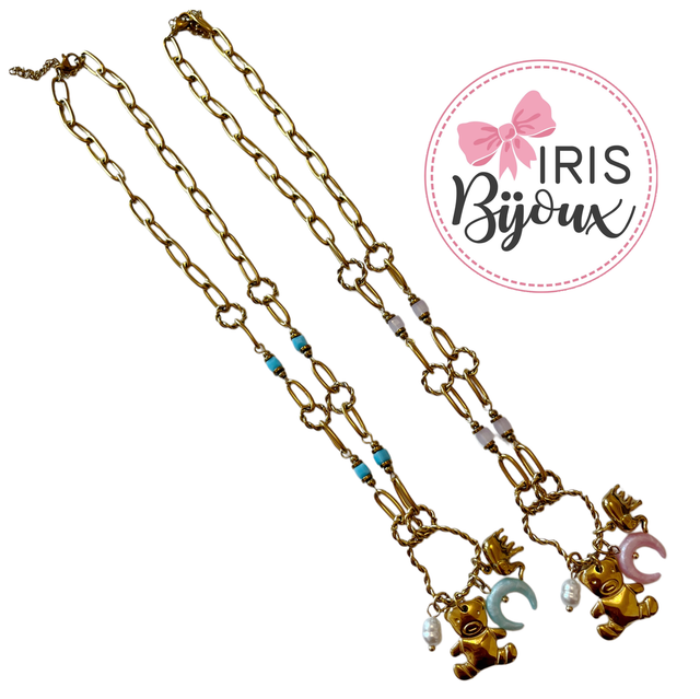 Collana Teddy multicharms 