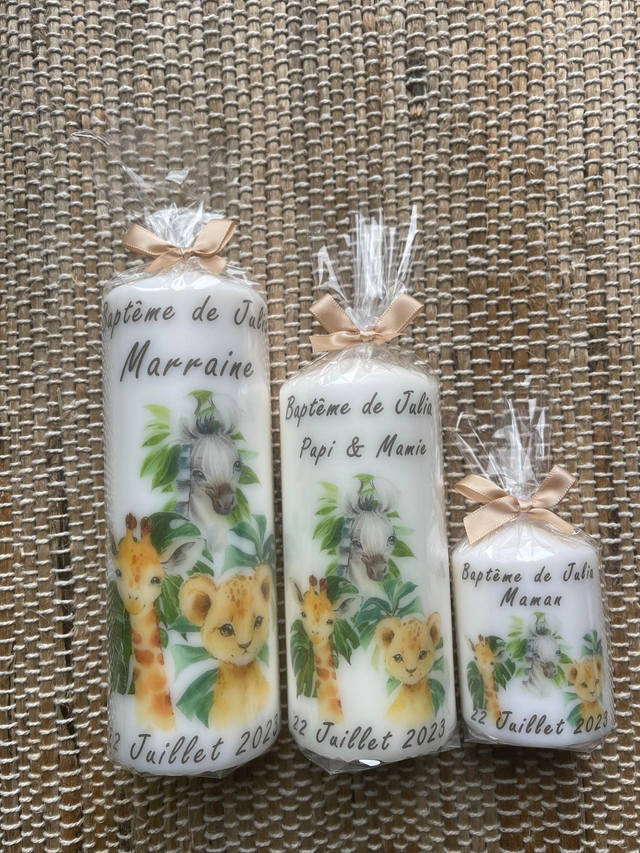 Bougie et Chandelle thème Jungle 