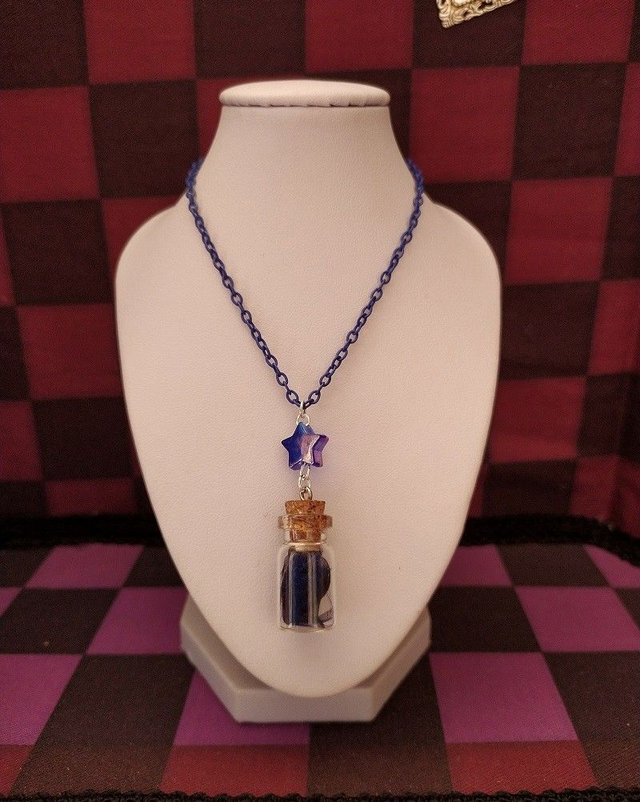 Collier fiole perle étoile