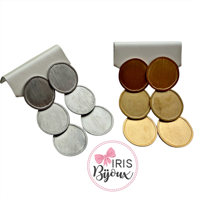 Orecchini 3 cerchi pendenti 