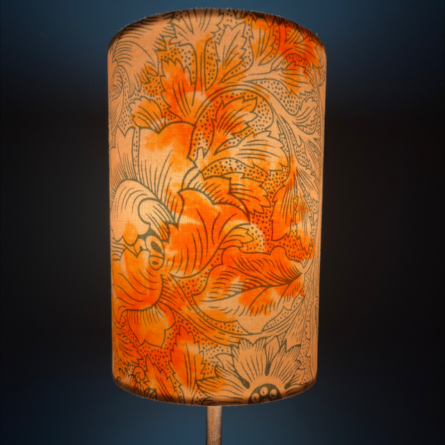 Wm Morris on vintage orange flowers