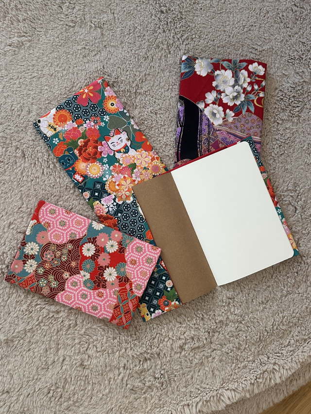 Carnet A5 avec protège cahier en tissu réutilisable